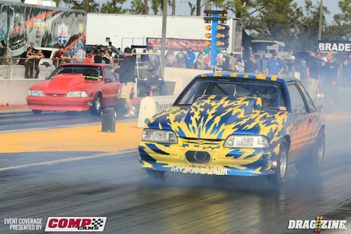 Mike Freeman leads the Ultra Street field after one session with a 4.806 at 146 MPH. Freemann and Team AFT will no doubt be looking for that 4.7x pass this weekend.