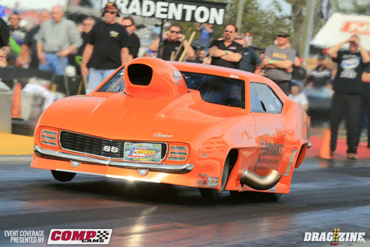 Getting into the Pro Mod classes Pro Nitrous was up first with Jay Cox taking top qualifier with a 3.75 at 199.07, just off his personal best 3.71 in testing last night using Buck Racing Engines horsepower.