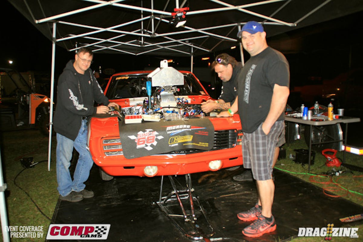 Ken Quartuccio moved up to number one qualifier with a 4.430 in the second session. In the pits the team was making a tune up adjustment looking for a little more. I want to give a special shout out to Jamie Miller from Pro Line Racing Engines for assisting with tuning the car where they won their last event and are looking for a repeat performance.