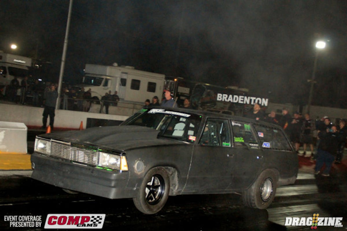 Eric Kenward qualified the wheelie wagon thirteenth in Ultra Street running a 5.05 at 142 MPH.