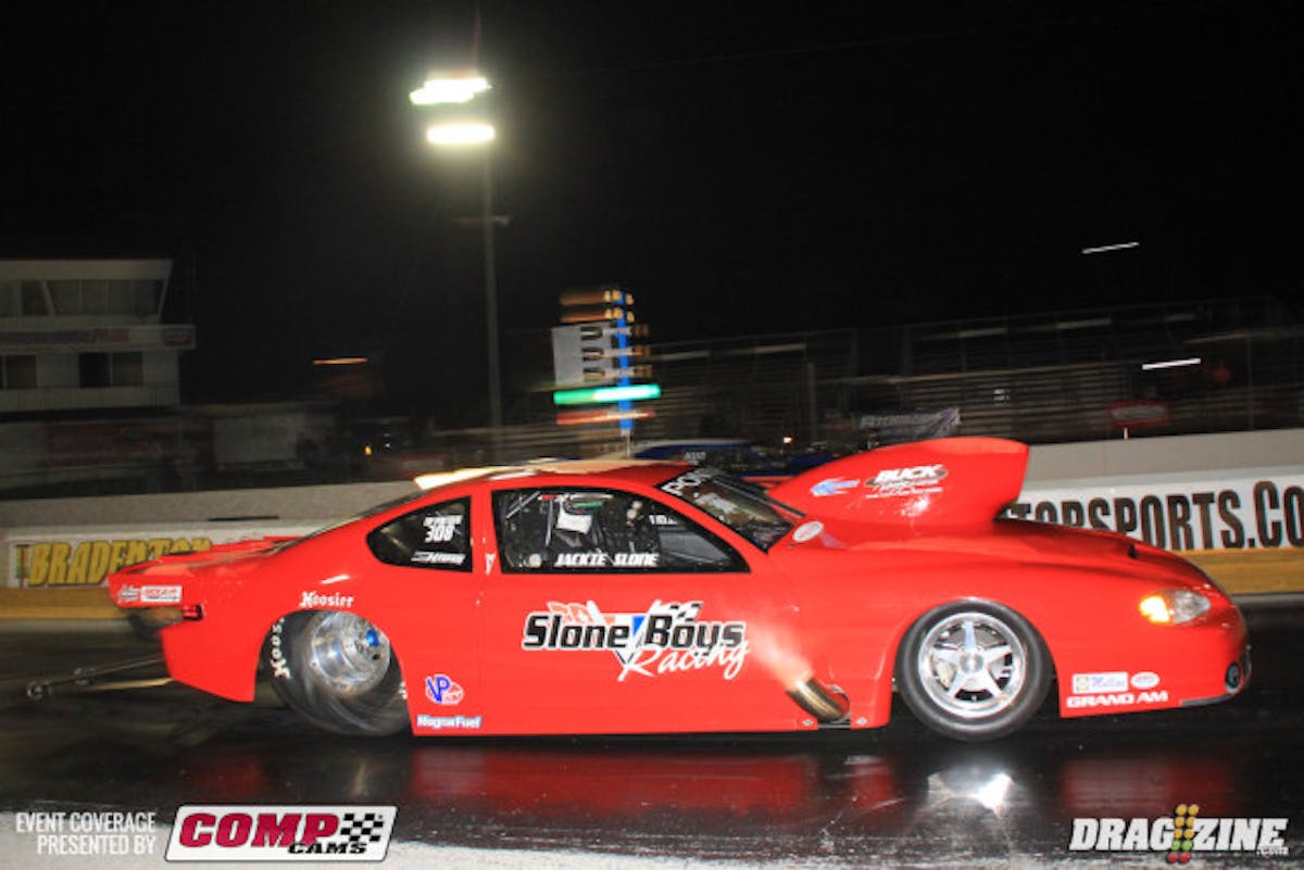 Jackie Slone put the Slone Boys Racing 1005 Grand Am in fourteenth running a 3.95 at 187, improving for the 4.01 in the first session.