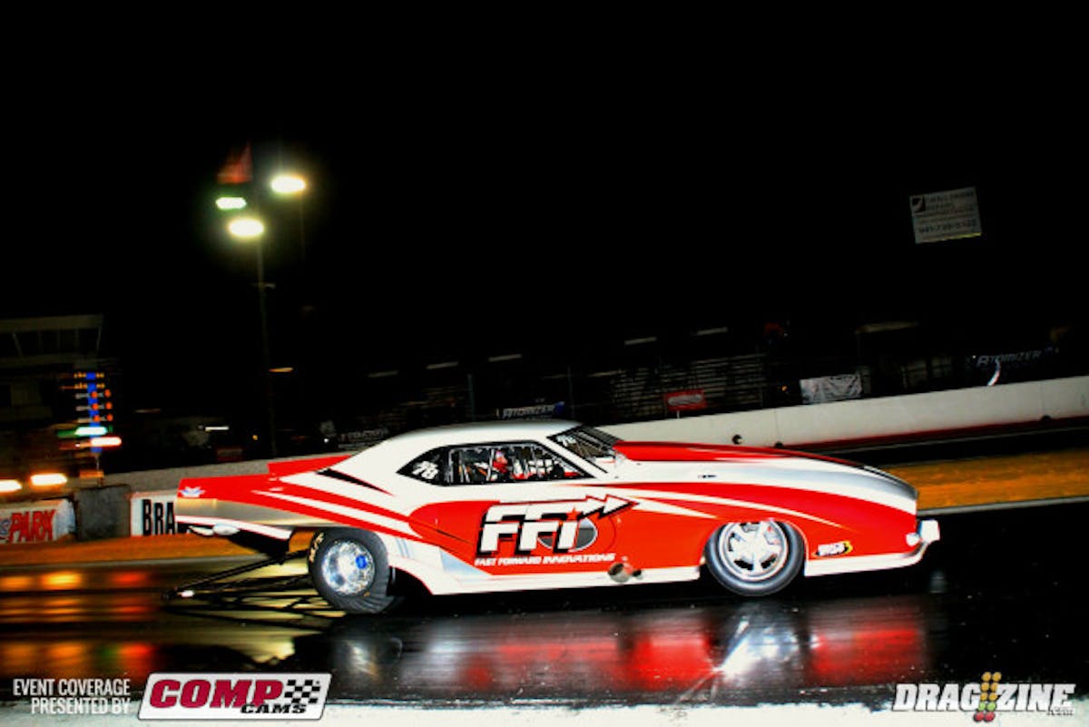 Rick Thornton has a single where he put up a 4.19 at 180 in Fast Forward Innovation Camaro, his first full solid pass in the car.