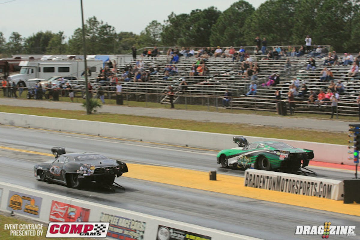 The last pair down in class was Tommy D'Aprile and Brandon Snider. D'Aprile scored a .019 reaction running a 3.57 at 215 earning low ET and high MPH on the run to Snider's game 3.65 at 209.