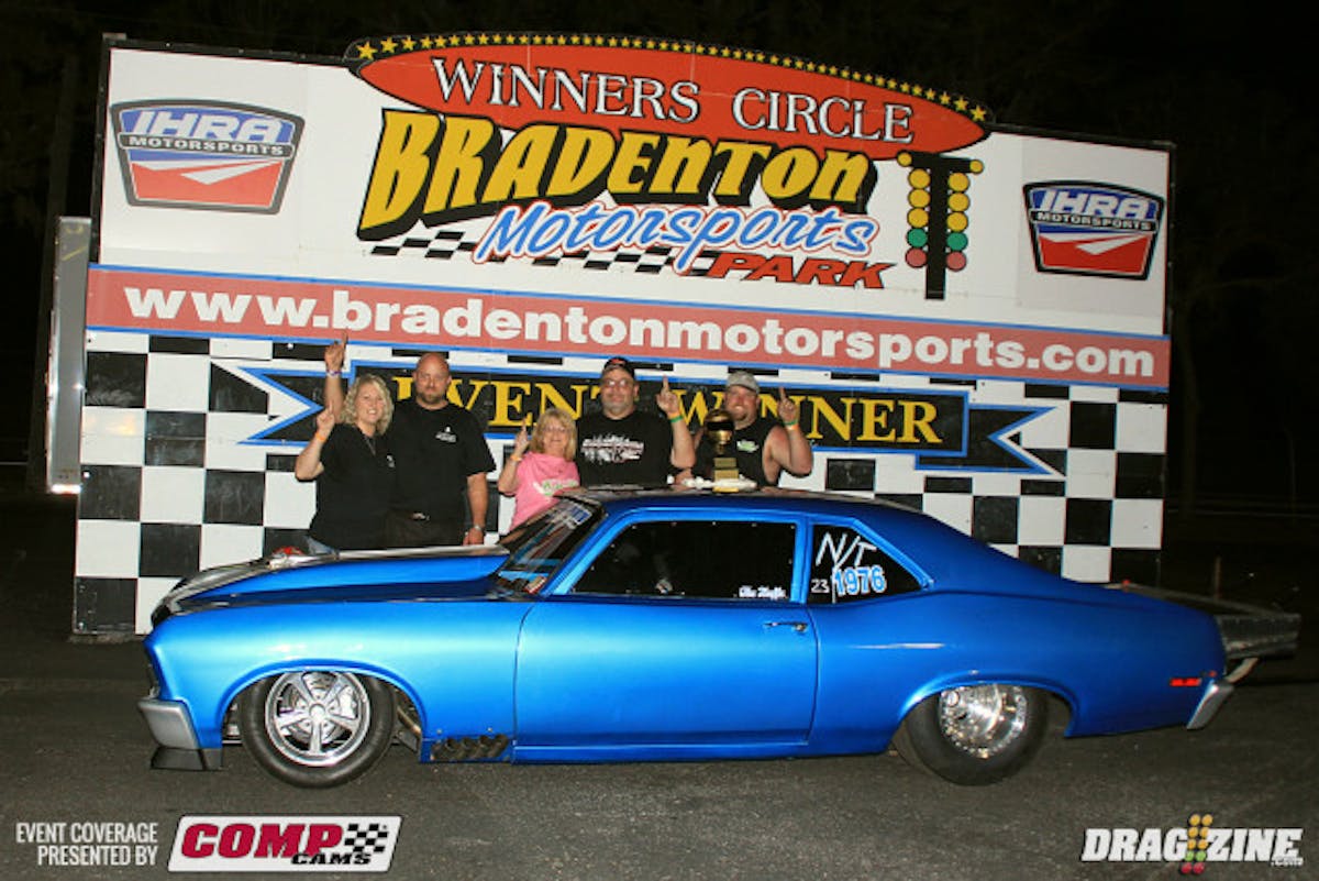 Cleveland, Tennessee racer Heath Littrell took home the money in the 28/29 No Time Shootout in "The Huffa" powered by a Procharged Hemi from riverside Race Engines. Sponsors and help come from HL Construction, Raw Motorsports, Mark Menscer, RPM Transmissions, Rick Rogers,  and Michael McKeon.  "I want to give a special thanks to my wife Tiffanny for putting up with me and thank the Lord for allowing me to be here and blessing me" - Heath Littrell 