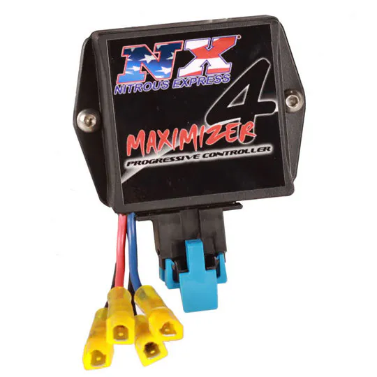 The Maximizer 4 from Nitrous Express is a full-featured progressive controller that offers multiple modes of operation, air/fuel ratio correction, and up to 120 amps of power handling capability.