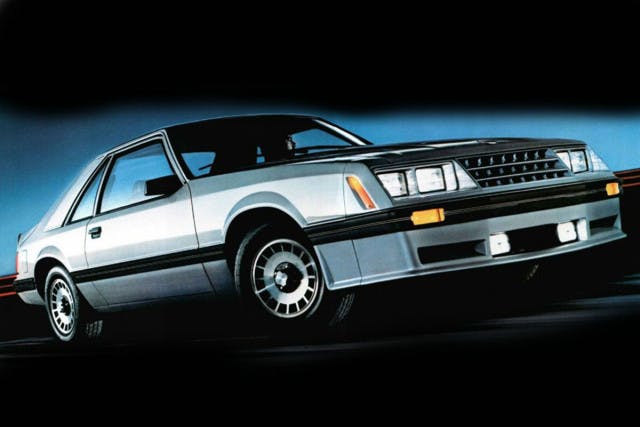 A second oil crisis that stuck in 1979 hit the V8-powered Mustang GT particularly hard. By 1982, Ford had put the 5.0-liter V8 on the shelf and replaced it was a 4.2-liter version of the motor, making all of 120 horsepower.