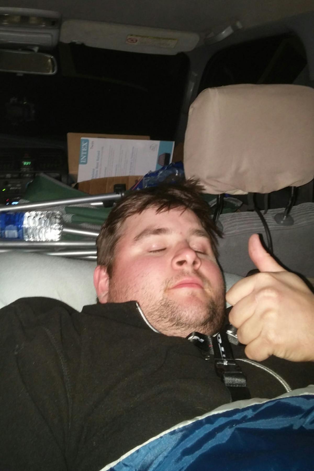 Yours truly, ready to fall asleep and see what tomorrow holds.