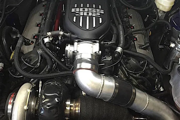 This 2015 Mustang GT is equipped with a custom fabricated single turbo kit from Worldwide Turbo & Injection