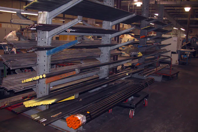 Spring material awaiting its final destination at Manley.