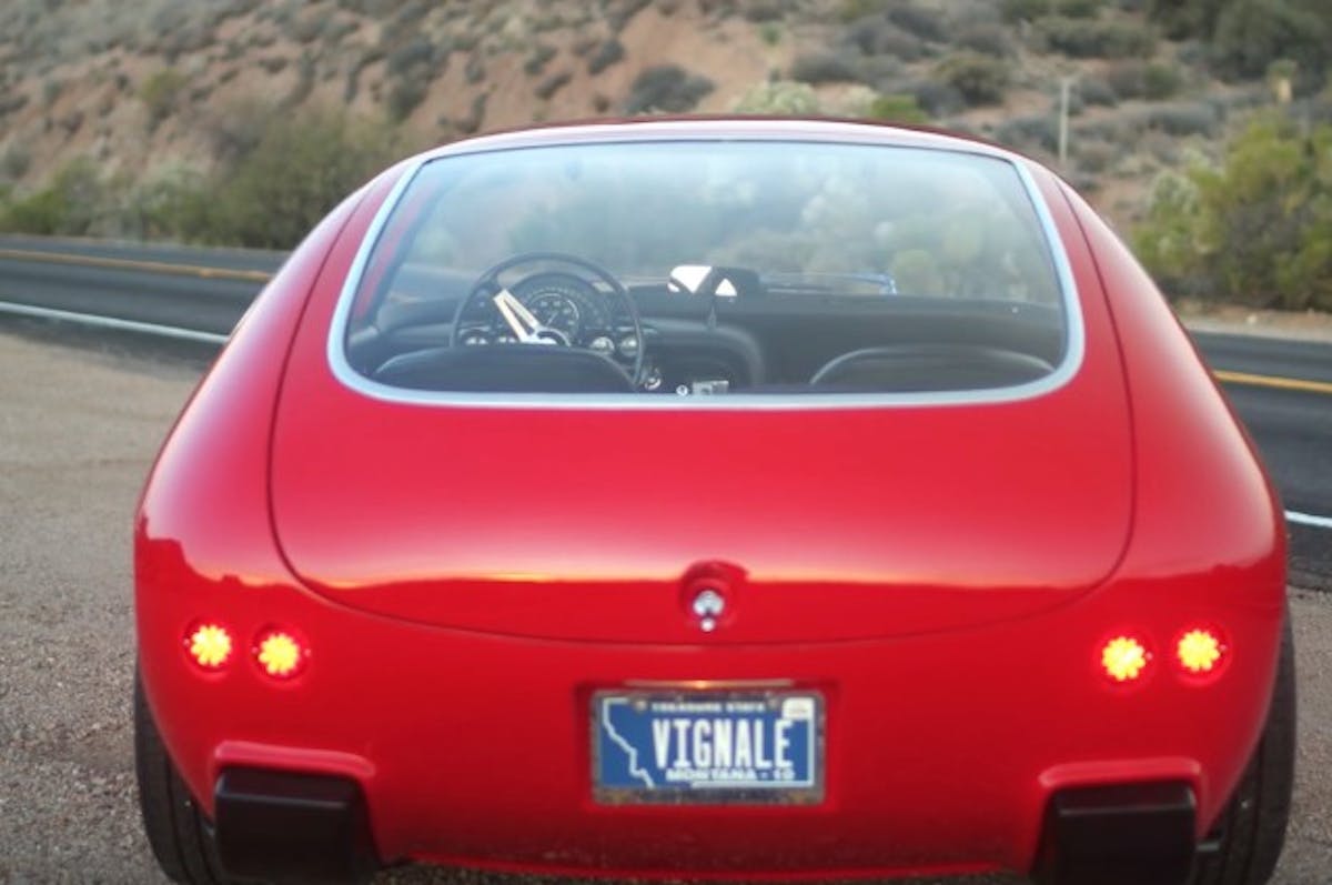 The most striking aspect of the Kelly Corvette is the expansive greenhouse, giving the car a very airy feel for a coupe. 