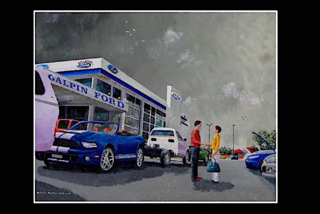 Hazeldean's paintings are all done by hand using acrylic paint and hand brushes, which we think is absolutely incredible.