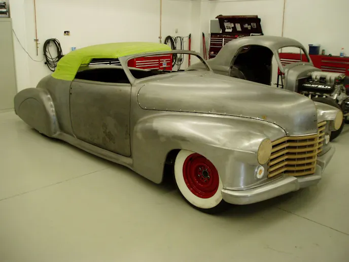 Tom Kowalski's Cadillac under construction.