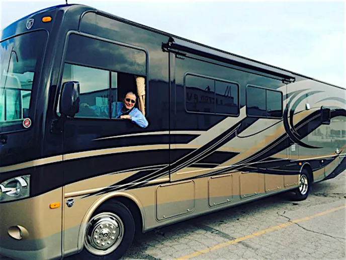 The team's tour bus, or so they called it.