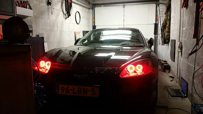 Bjorn isn't kidding when he says he works out of a small garage.