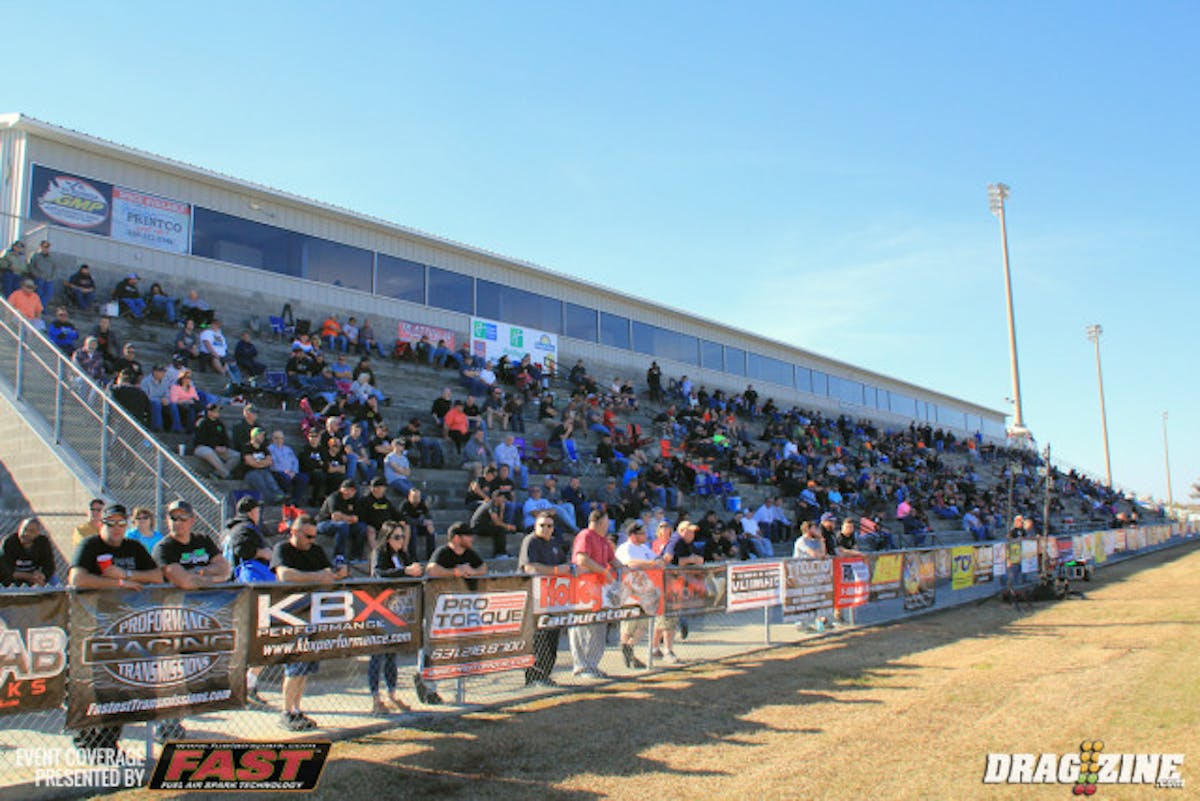 We have a good crowd  for a Thursday and the stands are filling up as we go into qualifying here shortly.
