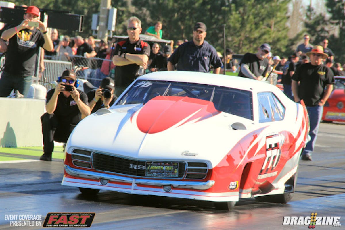 Rick Thornton managed a 4.02 at 187 late in the testing session. The tean has struggled gettign the car to accelerate through the traps to their satisfaction as evidenced by the lower MPH he has run so far.