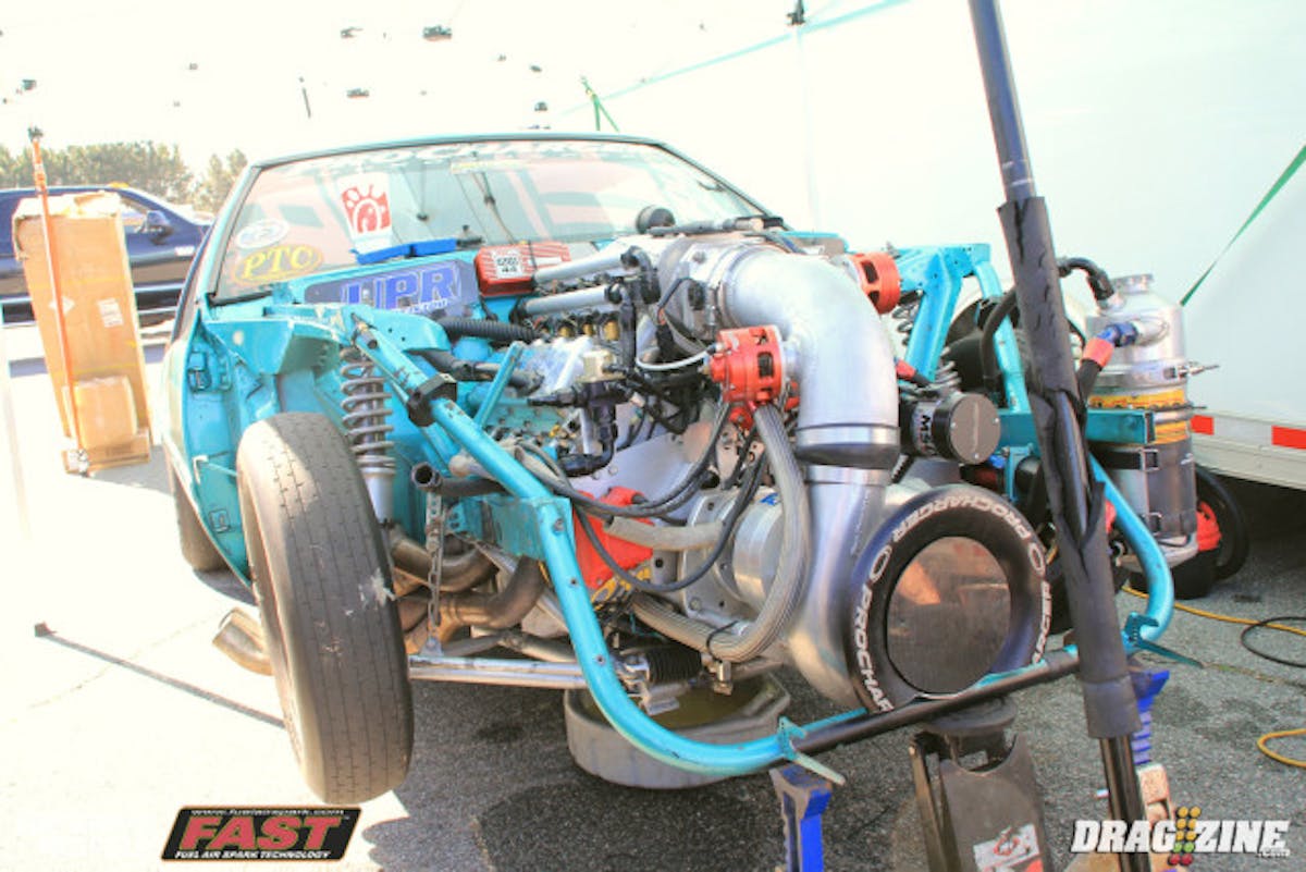 David Pearson made the switch to alcohol in the off season taking the time to freshen everything up after The Orlando World Street nationals last year. They arrived with no testing and are making changed to the fuel cell this morning looking to avoid some potential cavitation which may have caused them some fueling problems yesterday.