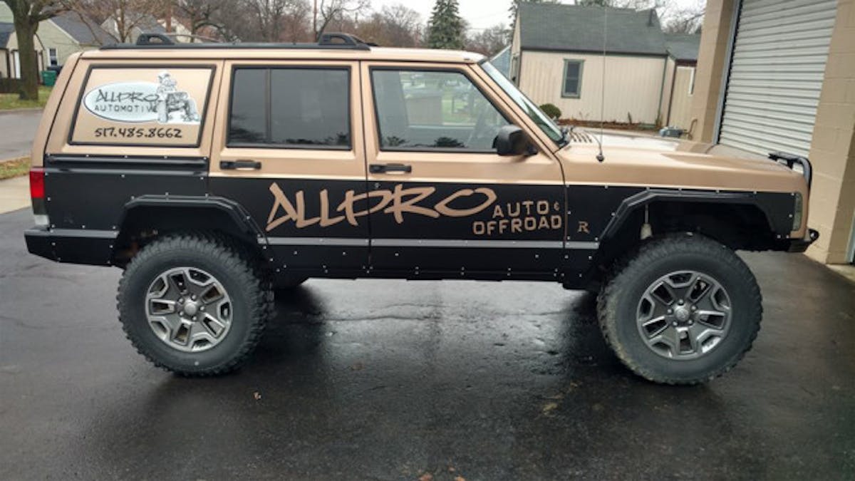 For fun, Argue takes this 2001 Cherokee out to rockcrawling events when he gets the chance.
