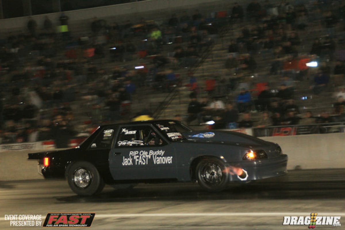 Jeff Colletta is sporting a new look and some light weight parts after updating his trusty white car to the 2016 X275 rules which include allowances for two bottles and the Kenny Lafferty cold box. His 4.51 put him tenth in class.