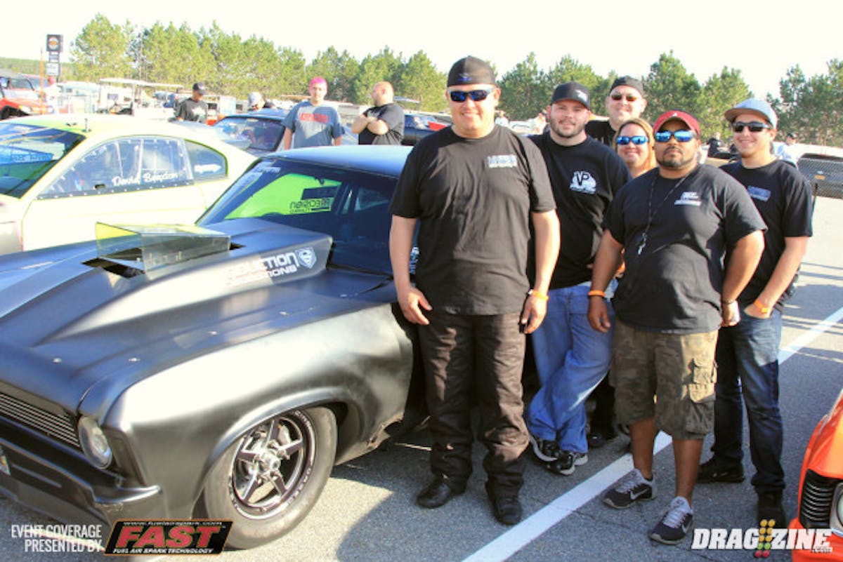 John McDonough hails from Panama City, Florida and is double entered in X275 and Leaf Spring where he qualified fourth with a 4.77. The Nova is owned by Chris Bryant and was built by Under Pressure Race Cars with power coming from Big Mac Racing Engines topped with an Induction Solutions fogger and backed by a Proformance Transmission and PTC converter. He will be looking for 4.60's in the next session.