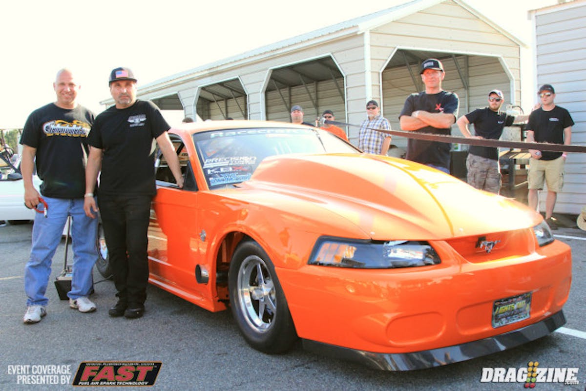 Dean Marinis scored a personal best 4.41 landing fourth in X275 after three rounds. They are looking for a warm weather A to B tuneup in this session. Shown left to right, Vinnie Diprima and Elvis Licul.
