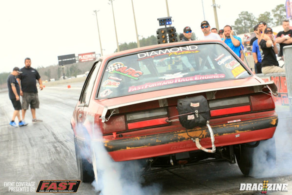 Hannah Sanders is at her second race with the new car out of Innovative Racecraft built by Troy Pirez Jr and her father Kirt Sanders. She runs a BES small Ford with PKRE Nitrous and snagged a personal best 5.09 at 138 in a loss to Fast Lane in round two of Ultimate Street.