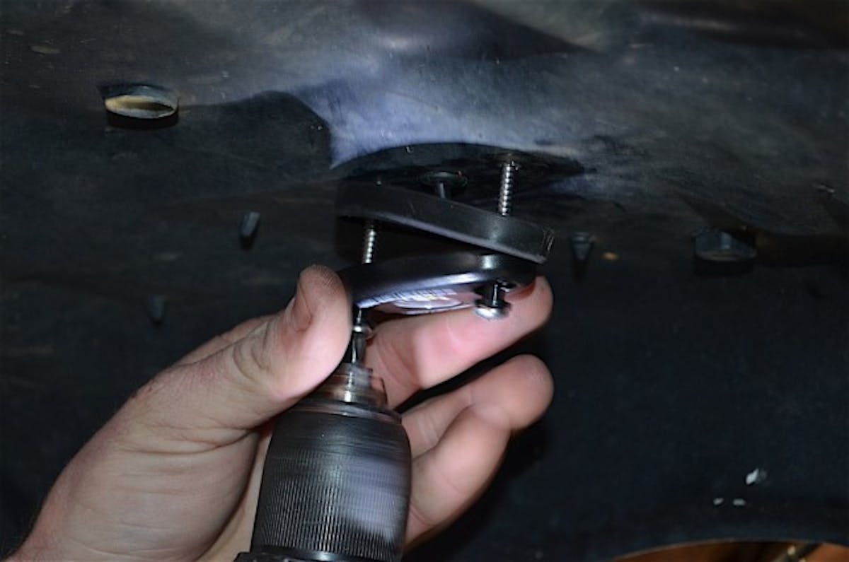 We added a rubber grommet to the front to make sure the wire was protected through the wheelwell.