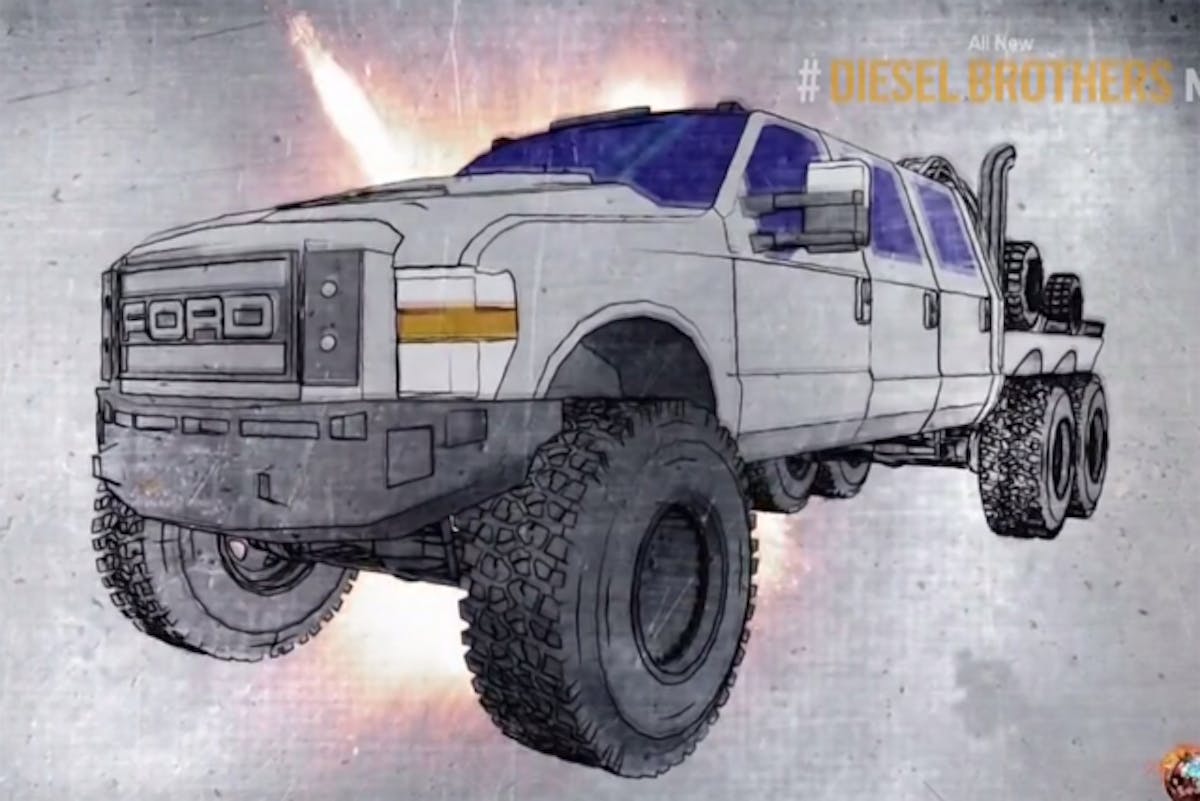 Heavy D gives up on the Kodiak in favor of an F-550 converted to six-wheel-drive and steering. Talk about awesome!