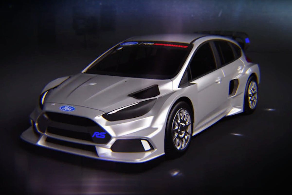 Ken Block's Focus RS RX, as teased in the video.