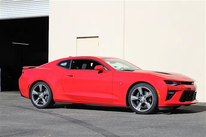 Cunningham's Red Hot sixth-gen Camaro SS pre-installation.