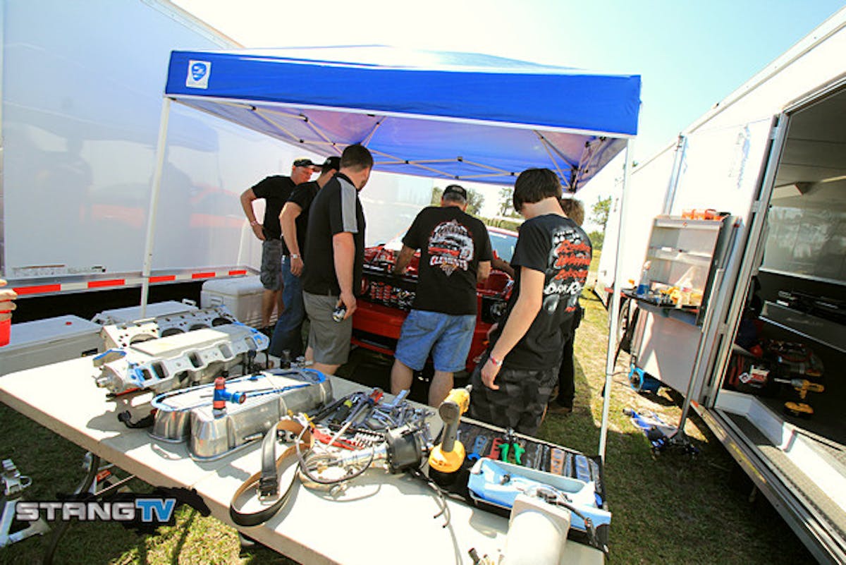 Valerie Clements is done for the weekend after some valve to piston interference damaged several valves.