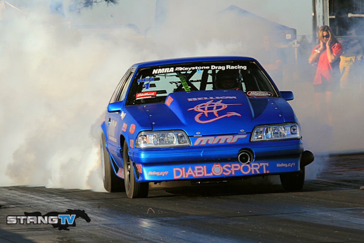 Last Year's Renegade Champion Frank Varella races out of Hellion Racing and sits fourth with a 7.86.