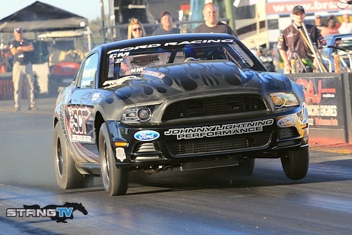 Johnny Lightning sits third so far with an 8.36, he set high MPH so far running a whopping 169.77 through the top end.