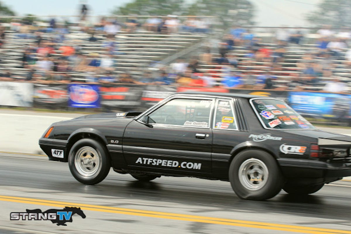 In Procharger Coyote Modified Joe Guertin jumped to number one today with the first seven second pass in competition running a 7.928 at 171 MPH for the CRE Performance AFT Speed 85 Mustang.