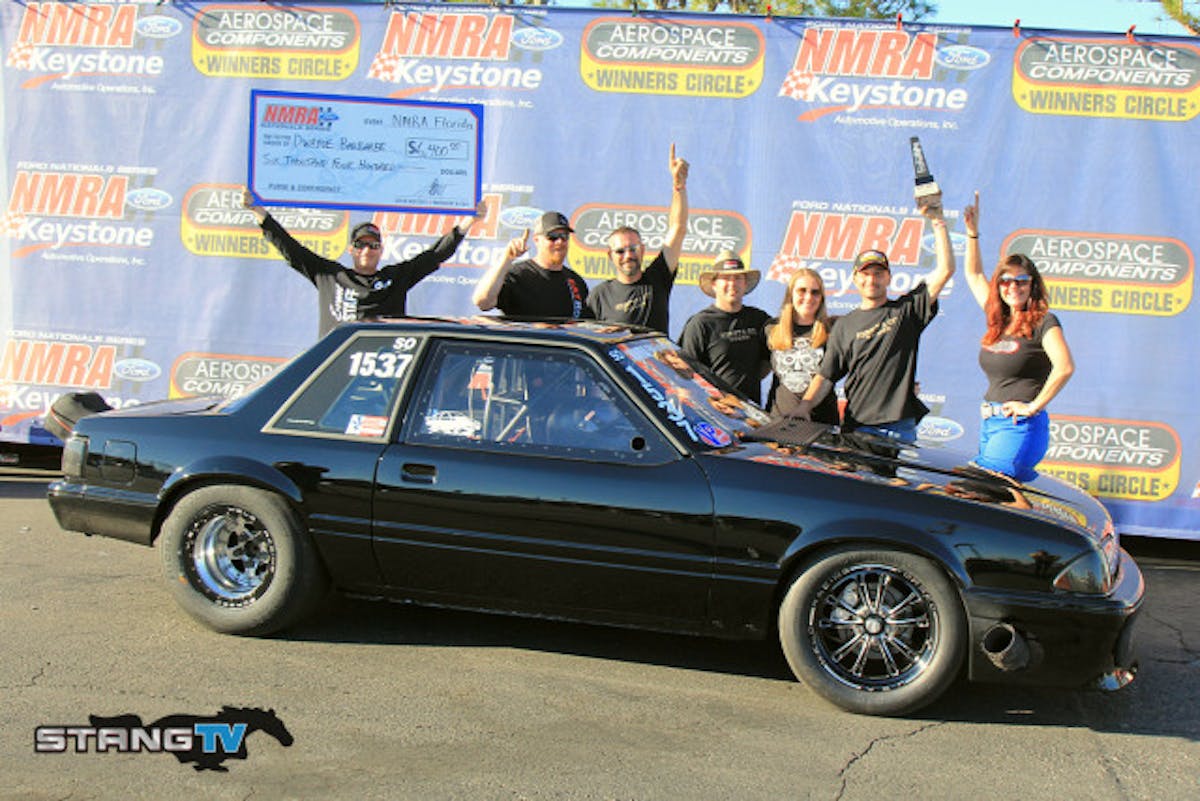 In the final Barbaree and  Palazzolo both struck the tires with Barbaree recovering quickly and managing a 5.14 at 154 and the event win on the sun heated surface. Dwayne has been to several finals and won the points championship over at NMCA in the past but this is his first final round appearance and win over here with the NMRA making this one sweet victory for the team.