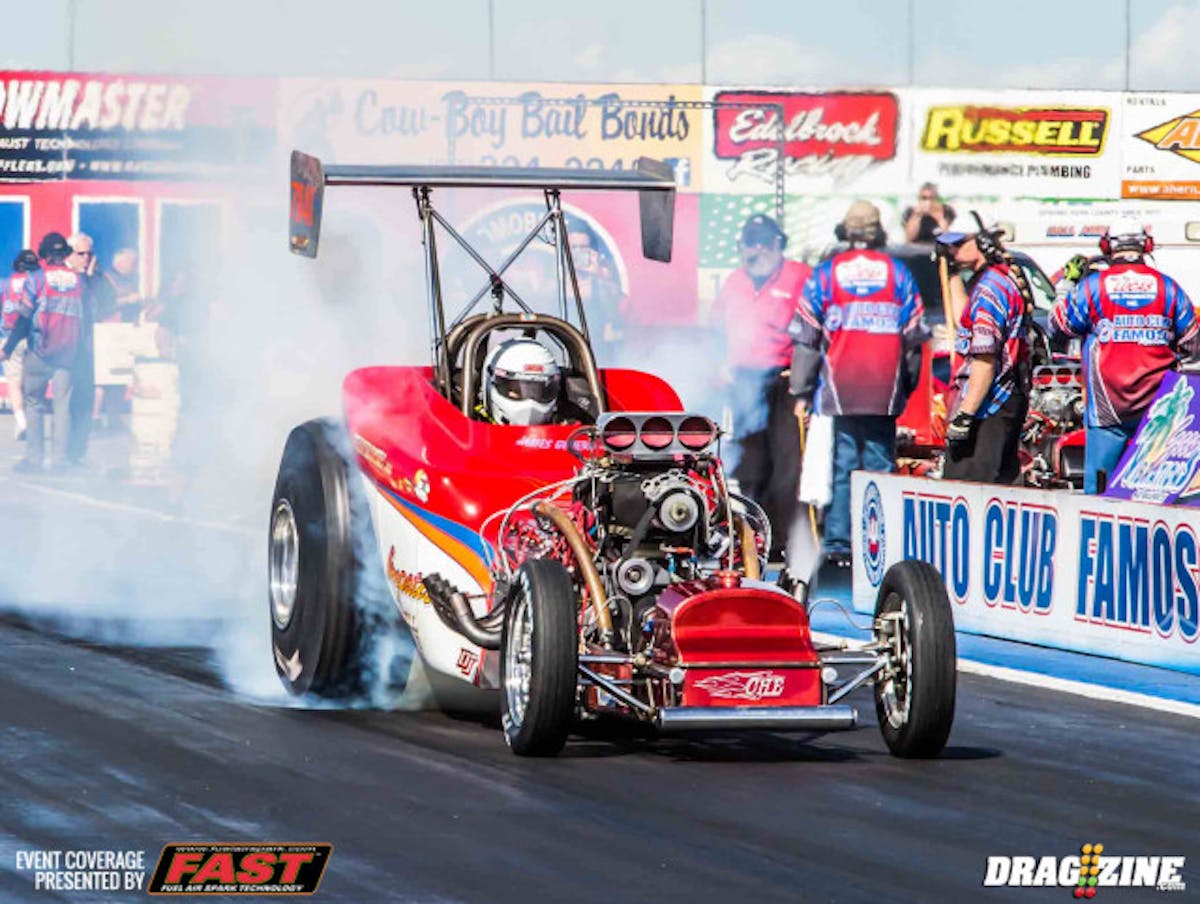James Generalao Jr's AAFA doing a burnout just prior to an on track incident