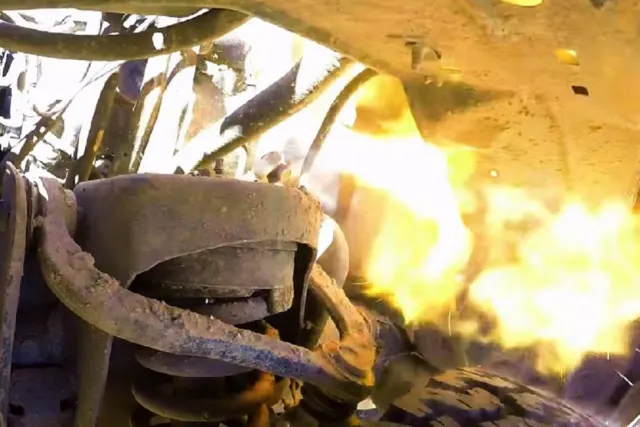 A gun might have been fired, but it looked as if a bomb went off.