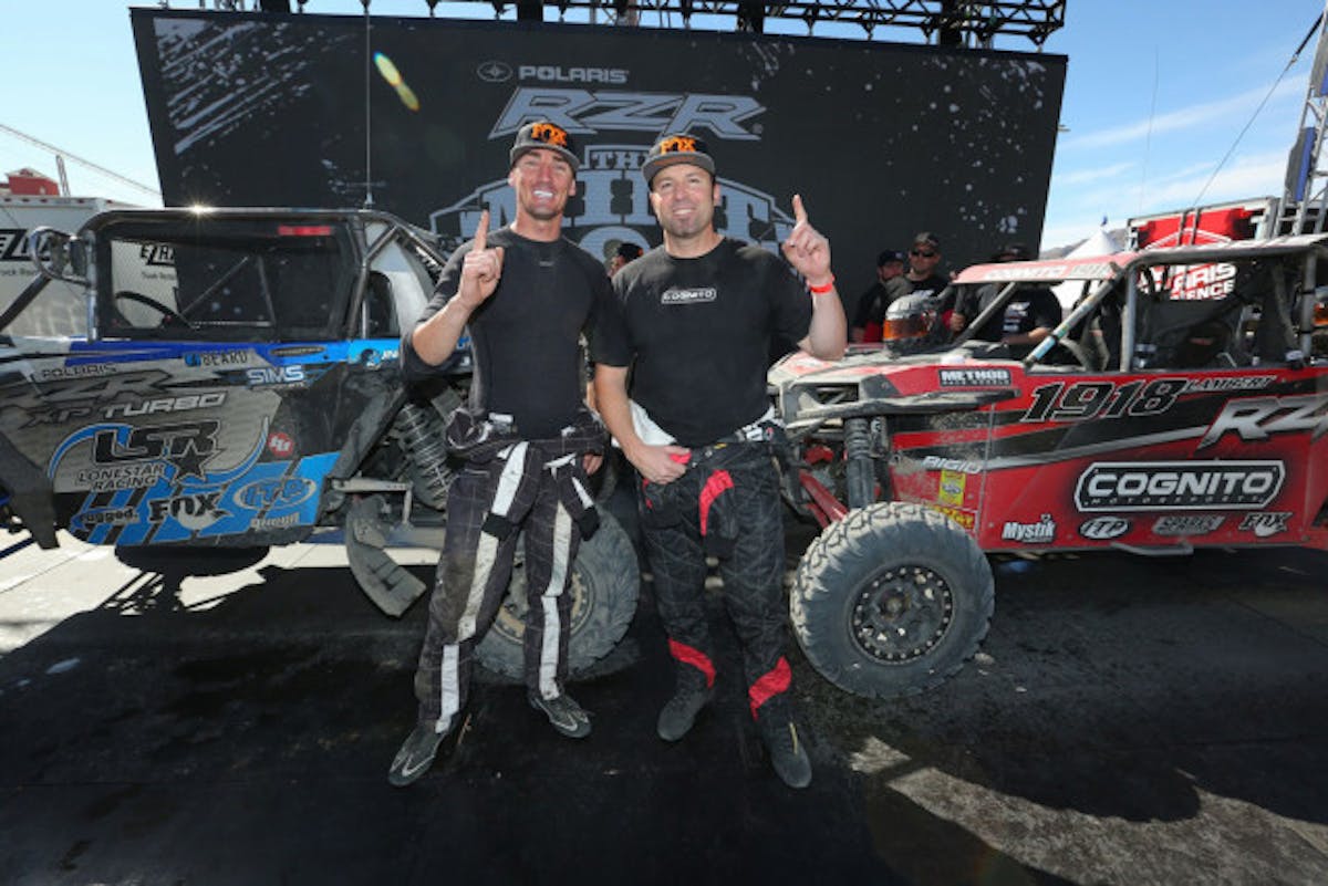 A team effort allowed Polaris to take the top two overall spots in the Mint 400. Photo Credit: Harlen Foley