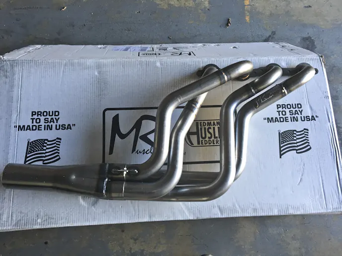 We hit up the Hedman Performance Group and picked up a set of Hustler headers from Muscle Rods. These just one offering in a massive selection of LS-swap components.
