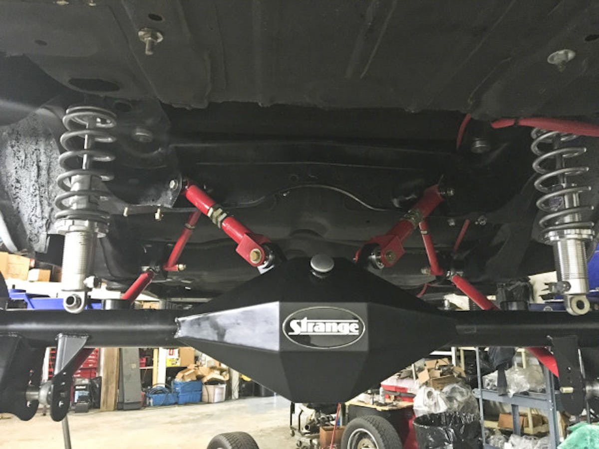 When it came to the rearend, we reaches out to Strange Engineering. After discussing the project, we decided to run their new Ultra Fab fabricated 9-inch rearend. Strange built the rearend specifically for hardcore drag race applications.