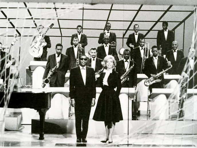 TV - Dinah Shore Show, Ray Charles, Dinah Shore, Ray Charles Orchestra - 1963