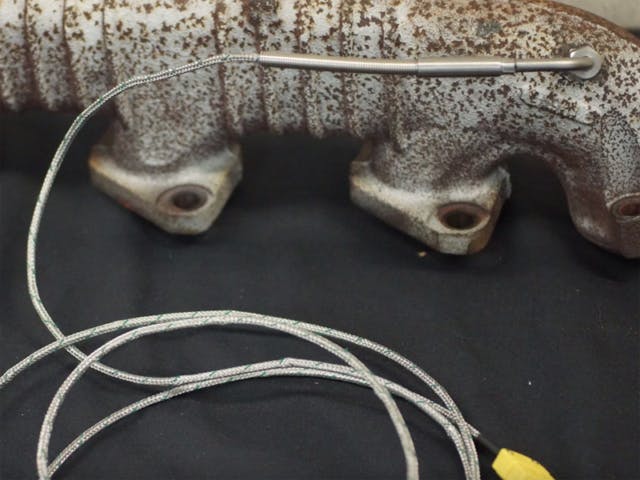 The cable from the sensor will route through a grommet in the firewall.