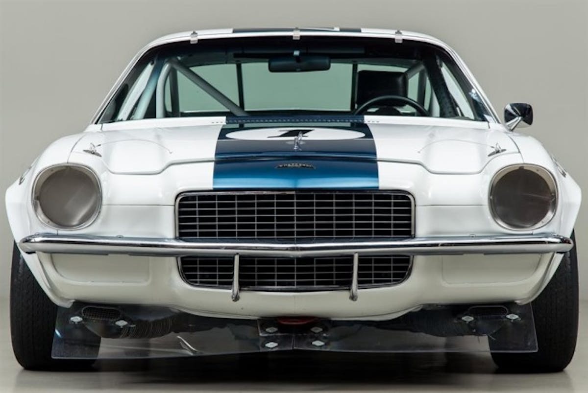 As subtle as…Note the “Chaparral” logo just above the grille, and the Lexan front spoiler, using sponsor General Electric’s then-new engineered material.