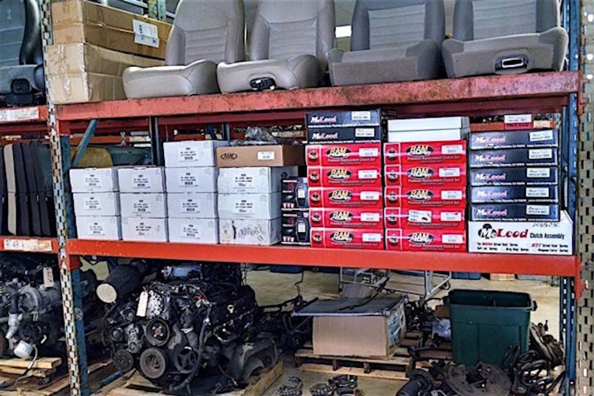 Inside East Coast Mustangs' 12,000 square-foot facility sits an abundance of new and used parts ready for purchase at any time.