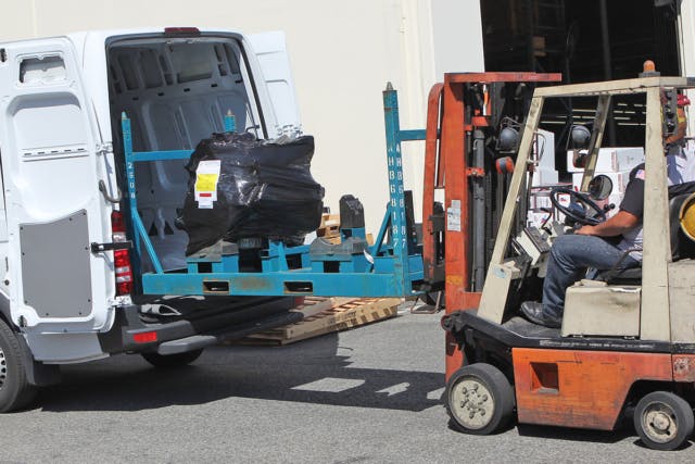 One of the first Banks motors being sent to Oshkosh.