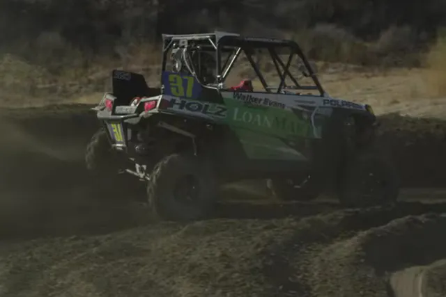 RJ racing around in his Polaris RZR.