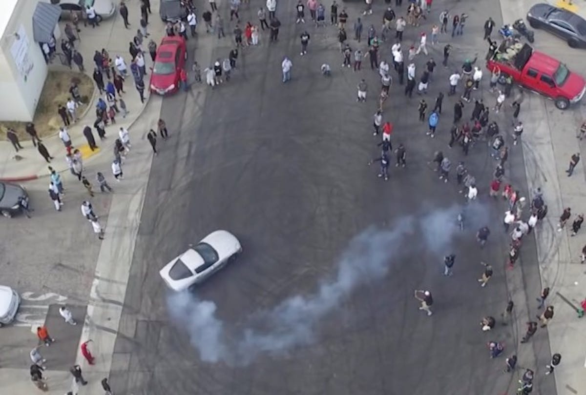 ProTip: Stand toward the back of the crowd so that the other spectators act as a crumple zone.