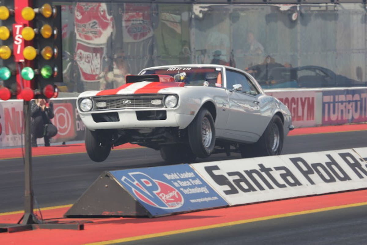 Hold on tight- a ride in Tim Stanbury's 1968 Chevy Camaro isn't for the faint of heart.