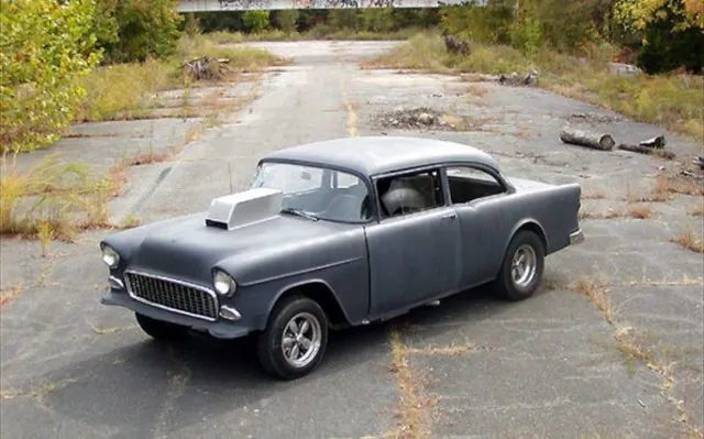 The 1955 Chevy dragster, steed of the protagonists.