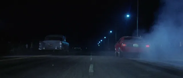 The '55 takes a 1970 Hemicuda in the opening sequence of the film.